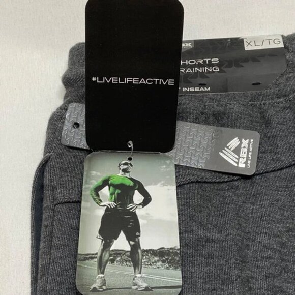 RBX Training Shorts Men's XL 9" Inseam Dark Heather Pockets Live Life Active NWT - Picture 10 of 11